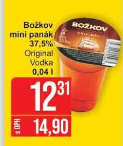 Božkov mini panák 37,5% Original Vodka 0,04l