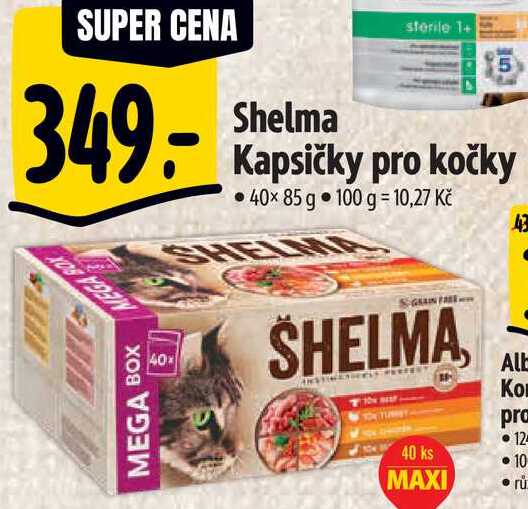 Shelma Kapsičky pro kočky, 40x 85 g 