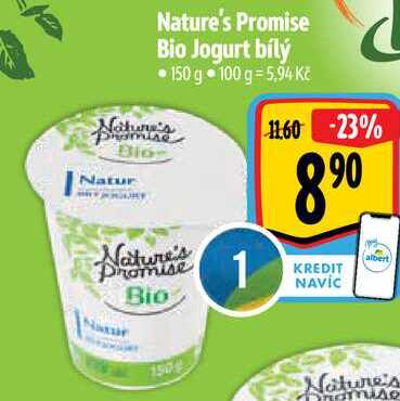 Nature's Promise Bio Jogurt bílý, 150 g 