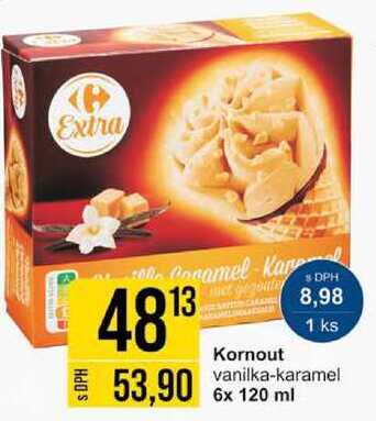 Kornout vanilka-karamel 6x 120 ml 