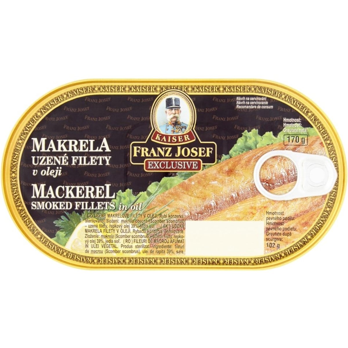 Franz Josef Kaiser Uzená makrela filety v oleji
