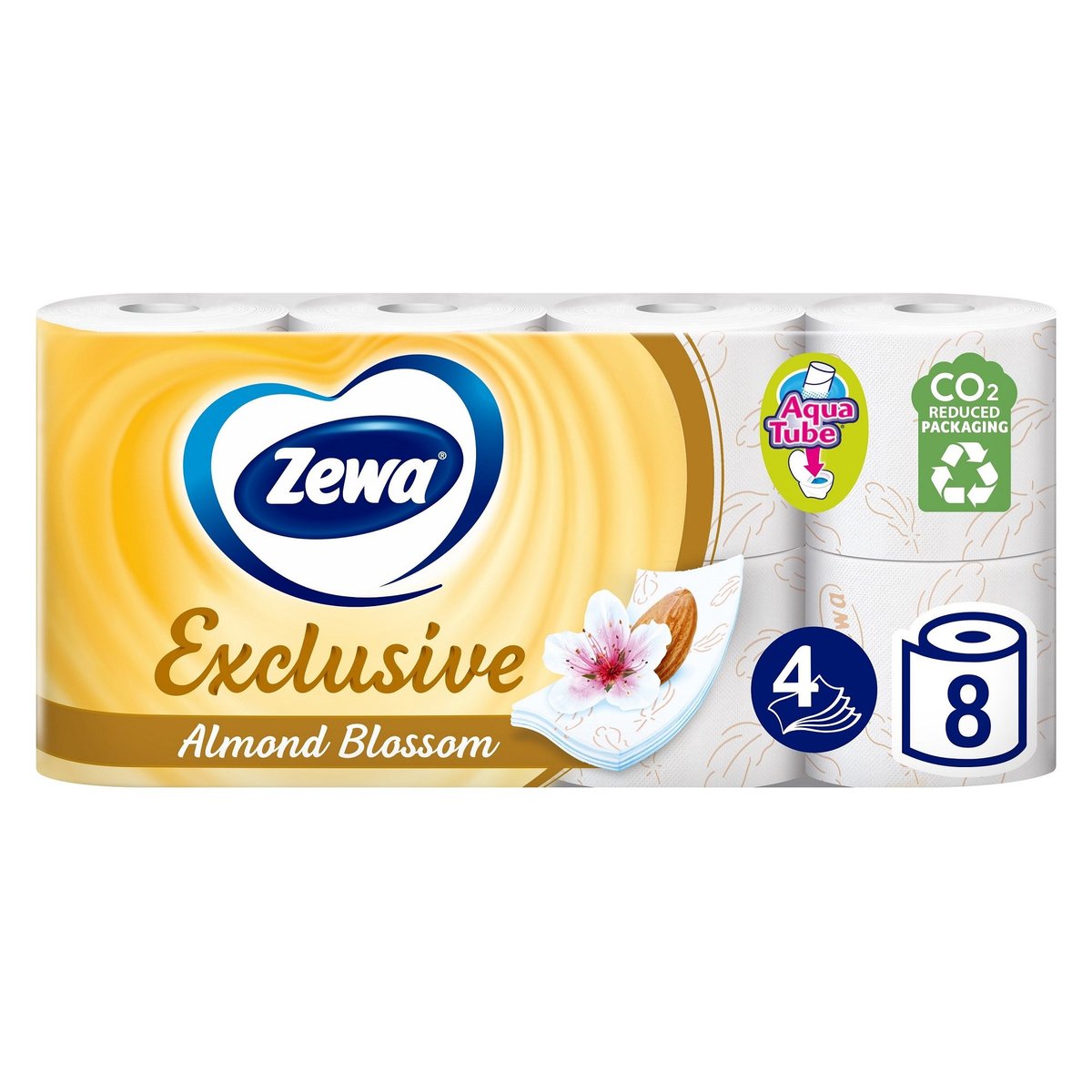 Zewa Exclusive Almond Blossom toaletní papír 4vrstvý, 8 ks