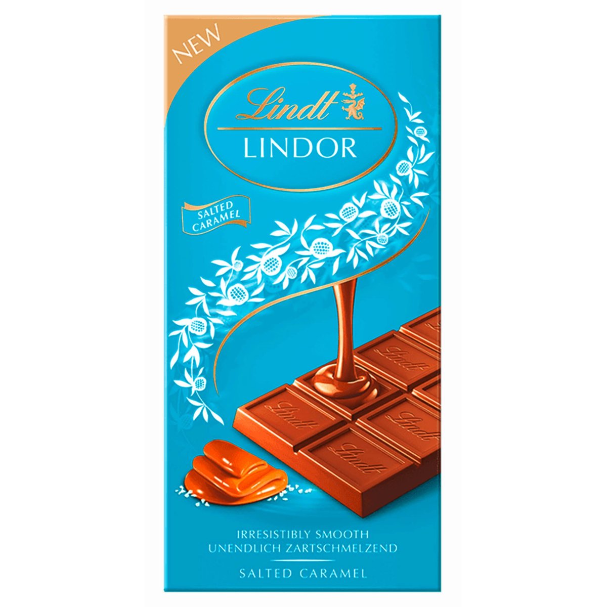 Lindt LINDOR Tabulková čokoláda slaný karamel