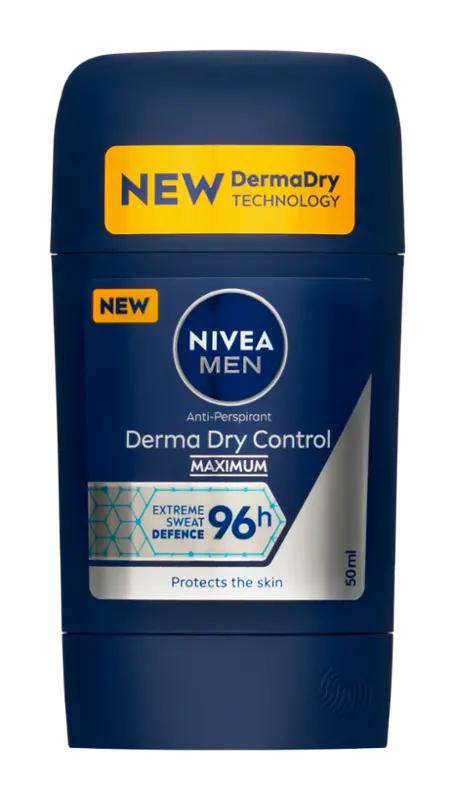NIVEA Men Antiperspirant tuhý pro muže Derma Dry Control, 50 ml