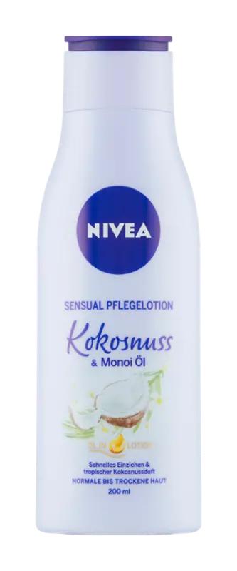 NIVEA Tělové mléko s olejem kokos & olej Monoi, 200 ml
