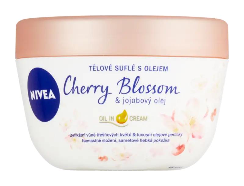 NIVEA Tělové suflé s olejem Cherry Blossom & jojobový olej, 200 ml
