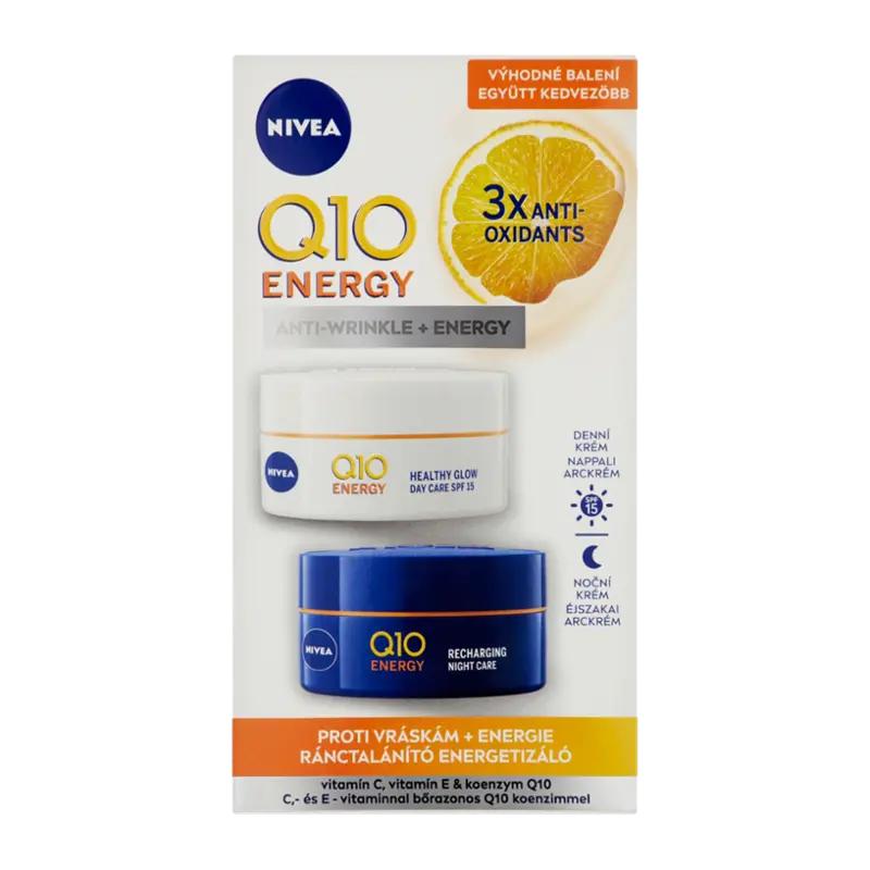 NIVEA Denní a noční krém Q10 Energy duopack, 100 ml