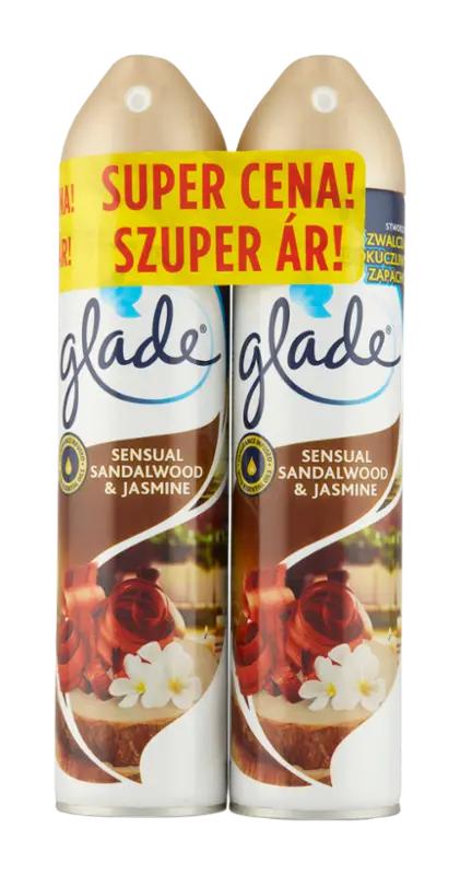 Glade Osvěžovač vzduchu Aerosol Sensual Sandalwood & Jasmine 2x 300 ml, 600 ml