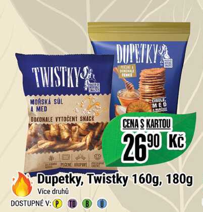 Dupetky, Twistky 160g, 180g 