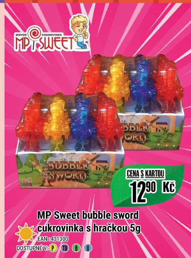 MP Sweet bubble sword cukrovinka s hračkou 5g 