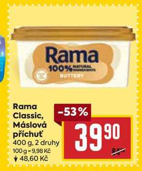 Rama Classic, Máslová příchuť 400 g