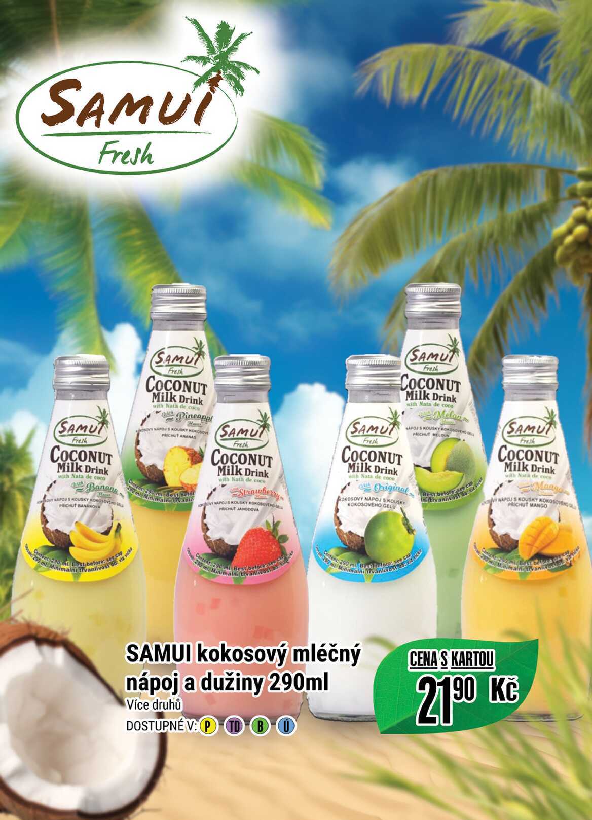 SAMUI kokosový mléčný nápoj a dužiny 290ml  