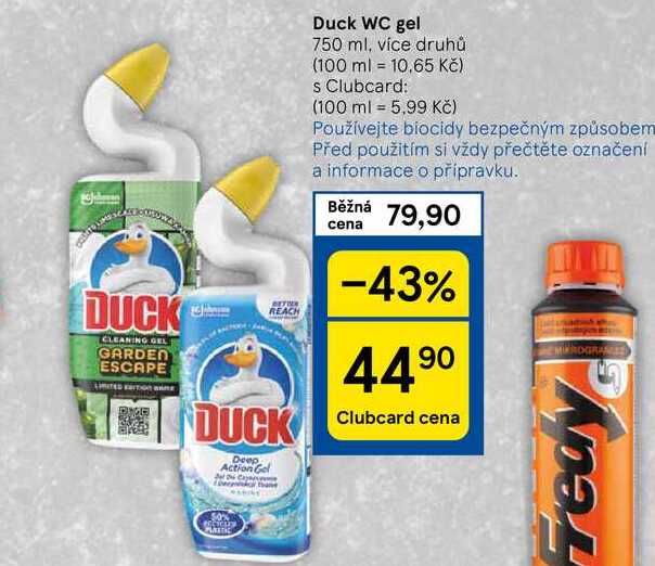 Gel Duck WC gel, 750 ml, více druhů