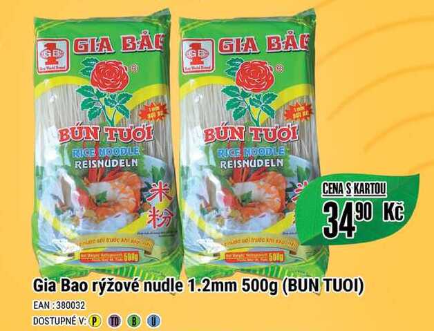 Gia Bao rýžové nudle 1.2mm 500g (BUN TUOI)  