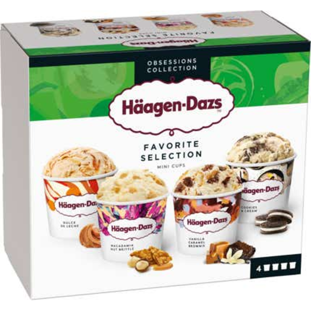 Häagen-Dazs Favorite Collection Mini Cups 4x95ml