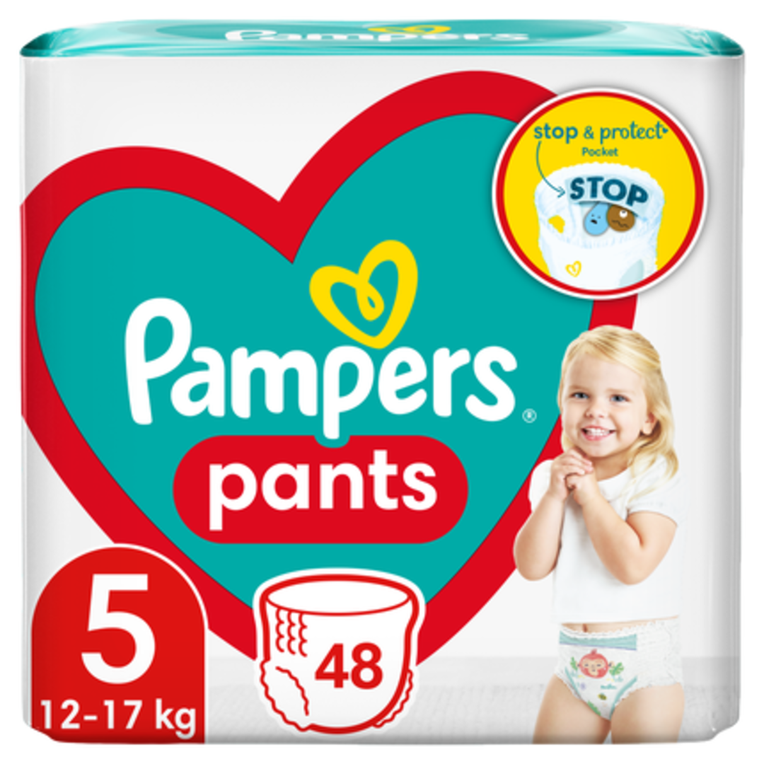 Pampers Pants Plenkové kalhotky Jumbo Pack, vel. 5 (12-17 kg)