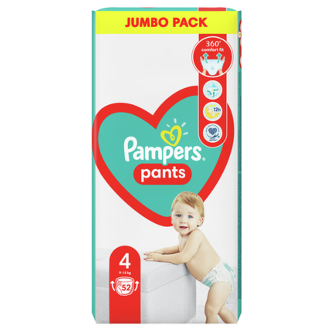 Pampers Pants Plenkové kalhotky Jumbo Pack vel. 4 (9-15kg)