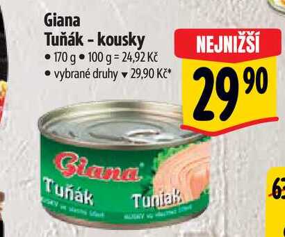 Giana Tuňák - kousky 170 g  
