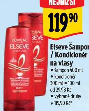   Elseve Šampon / Kondicionér na vlasy  400 ml