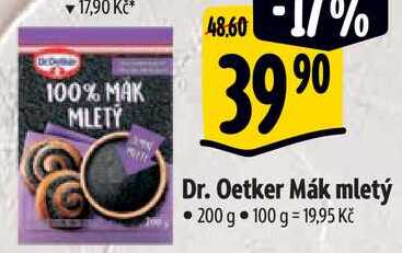 Dr. Oetker Mák mletý, 200 g
