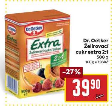 Dr. Oetker Želírovací cukr extra 2:1 500 g