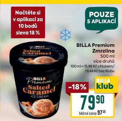 BILLA Premium Zmrzlina 500 ml