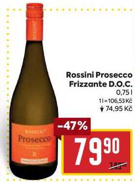 Prosecco Rossini Prosecco Frizzante D.O.C. 0,75l