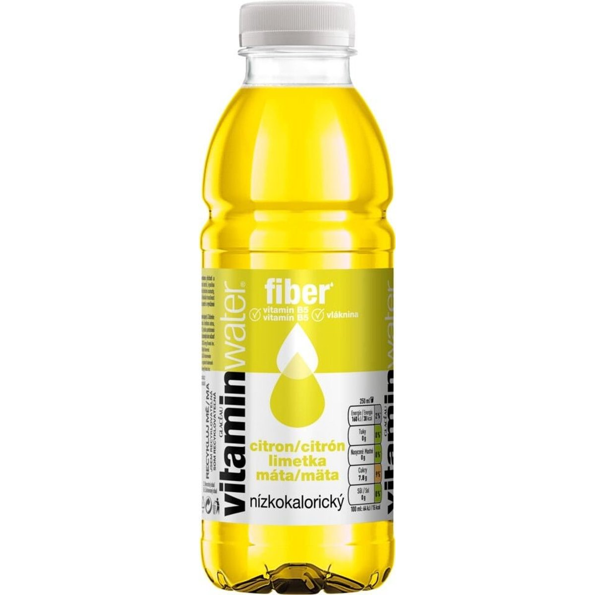 Vitamin Water Fiber citron limetka máta nesycený nápoj