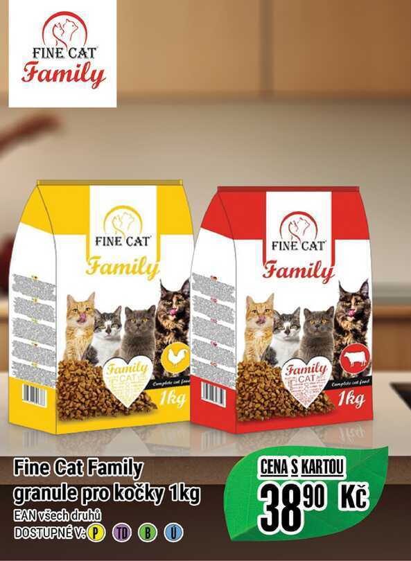 Fine Cat Family granule pro kočky 1kg  