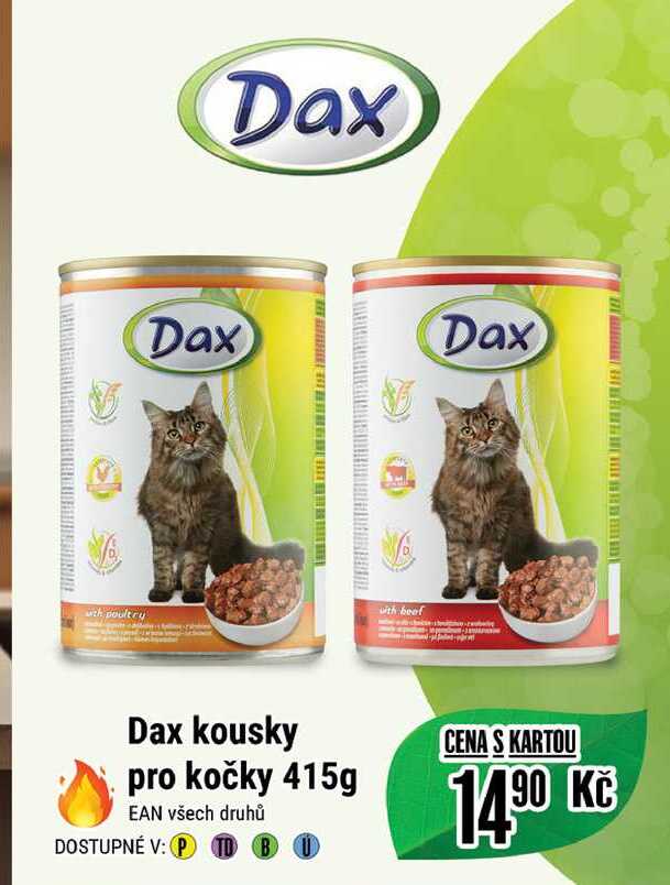 Dax kousky pro kočky 415g 