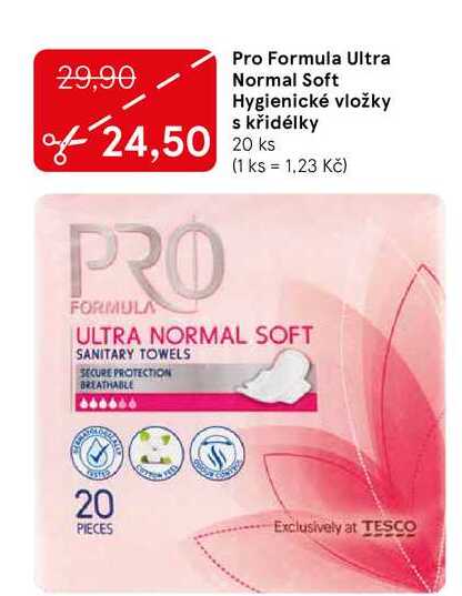Pro Formula Ultra Normal Soft Hygienické vložky s křidélky, 20 ks 