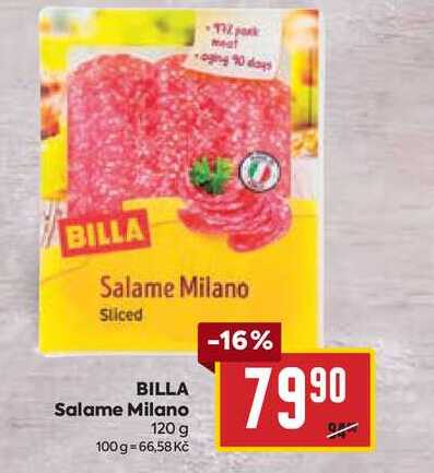 BILLA Salame Milano 120 g