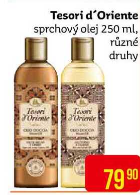 Tesori d'Oriente sprchový olej 250 ml, různé druhy 