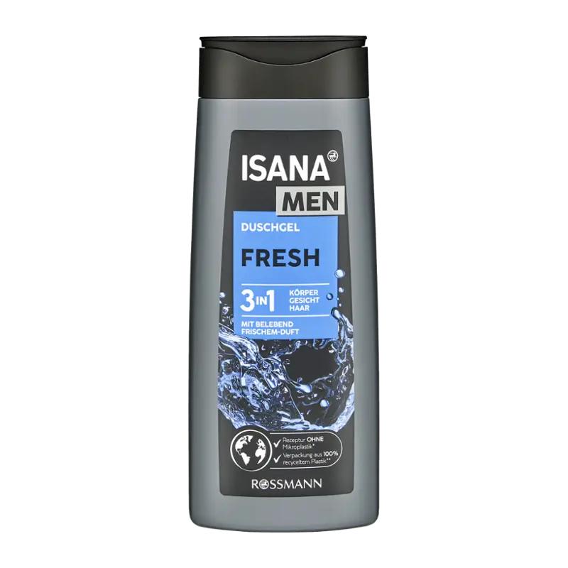 ISANA Men Sprchový gel pro muže 3v1 Fresh, 300 ml