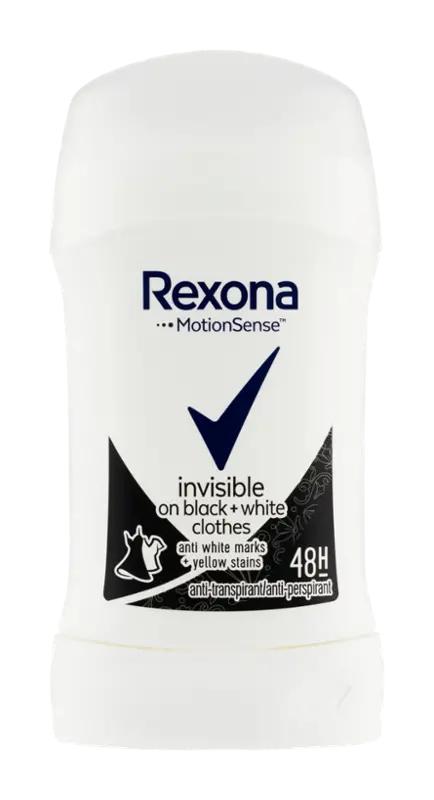 Rexona Antiperspirant tuhý pro ženy Invisible Black+White, 40 ml