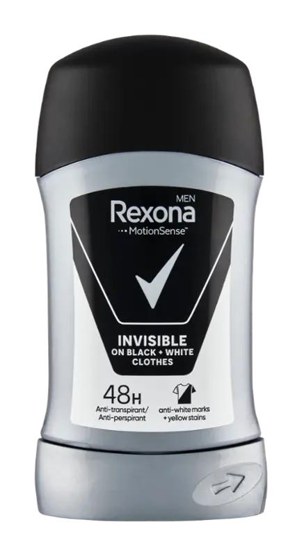 Rexona Antiperspirant tuhý pro muže Invisible on Black+White clothes, 50 ml