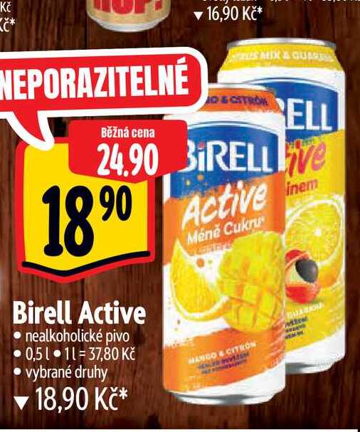   Birell Active nealkoholické pivo 0,5 l