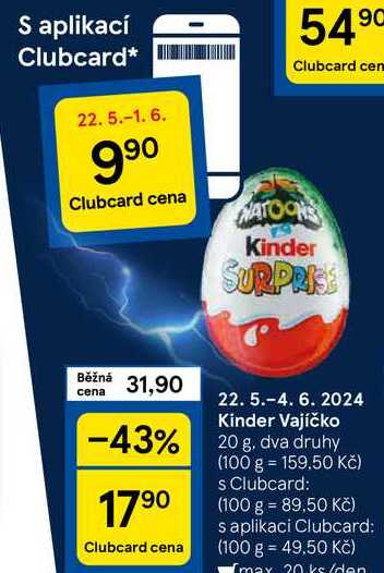 Kinder vajíčko, 20 g