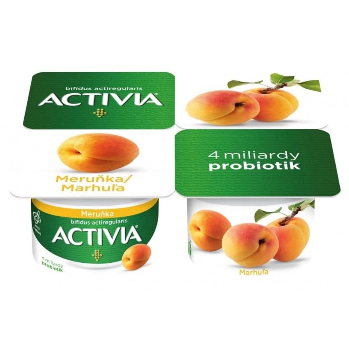 Activia Probiotický jogurt meruňka 4×120 g