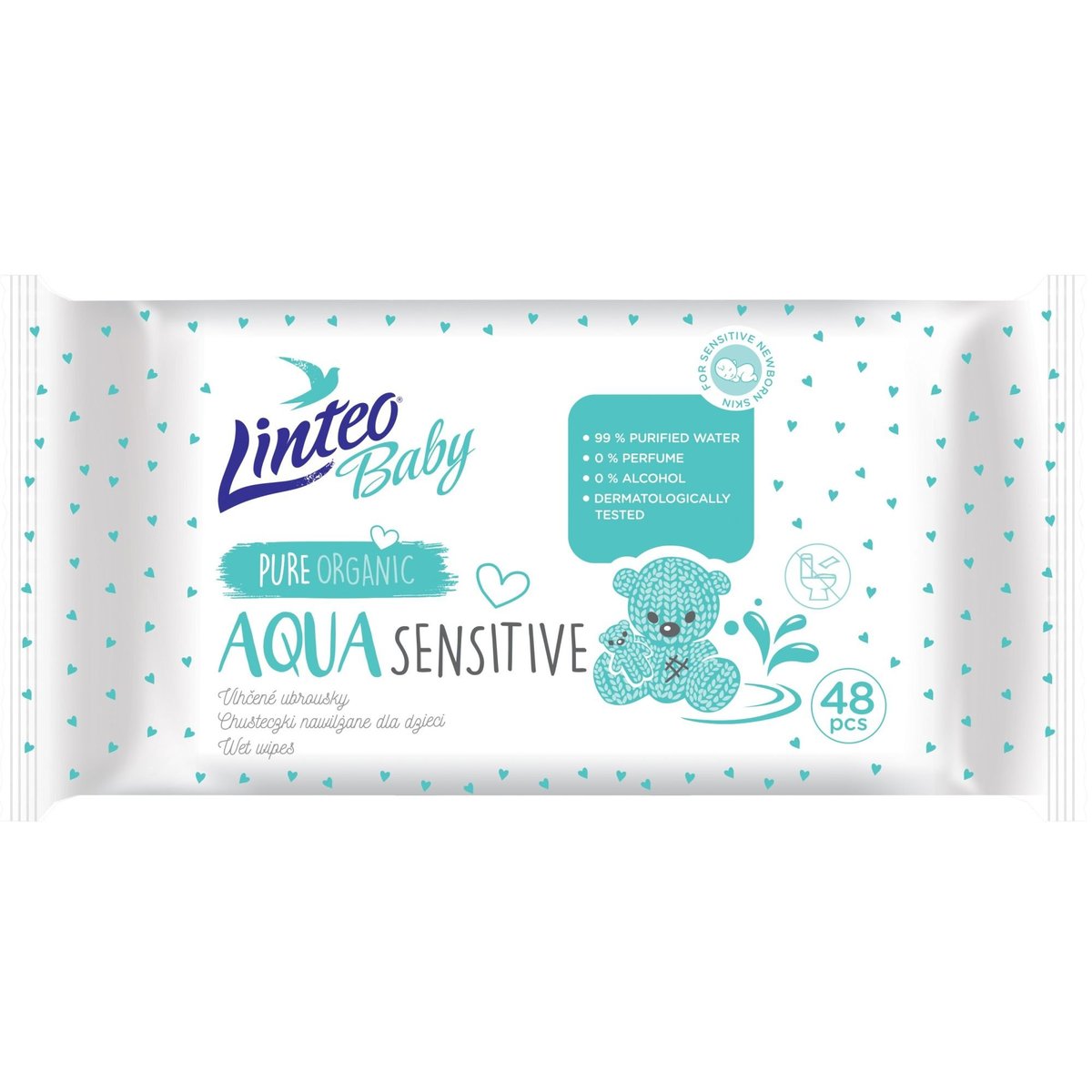 Linteo Baby Vlhčené ubrousky aqua sensitive