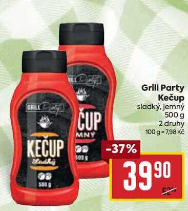 Grill Party Kečup sladký, jemný 500 g 