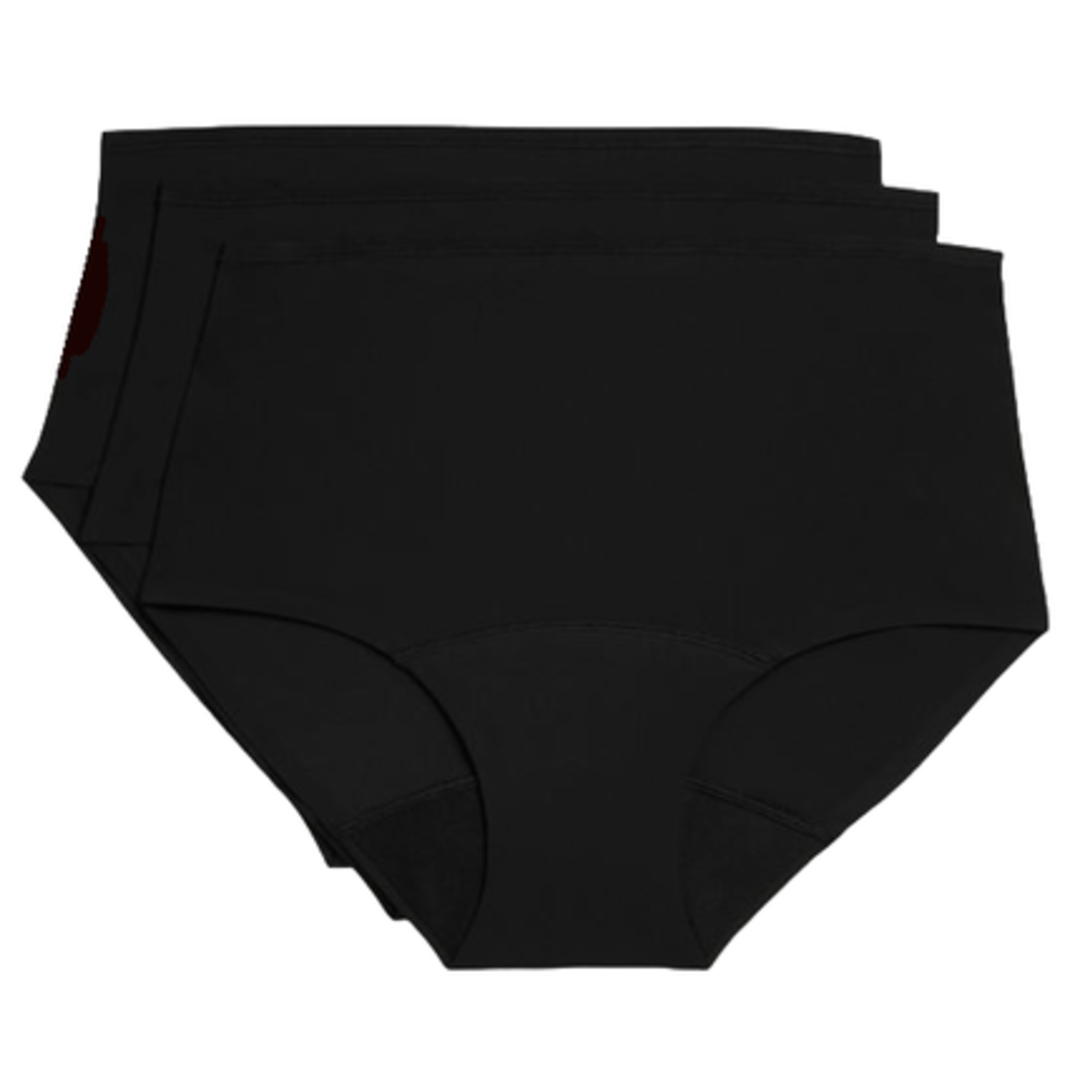 Marks & Spencer Menstruační kalhotky, vysoce savé, černé, 3 ks, vel. 16