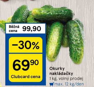 Okurky nakládačky 1 kg, volný prodej