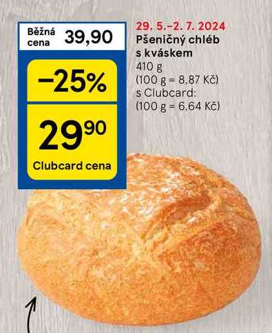 Pšeničný chléb s kváskem, 410 g 