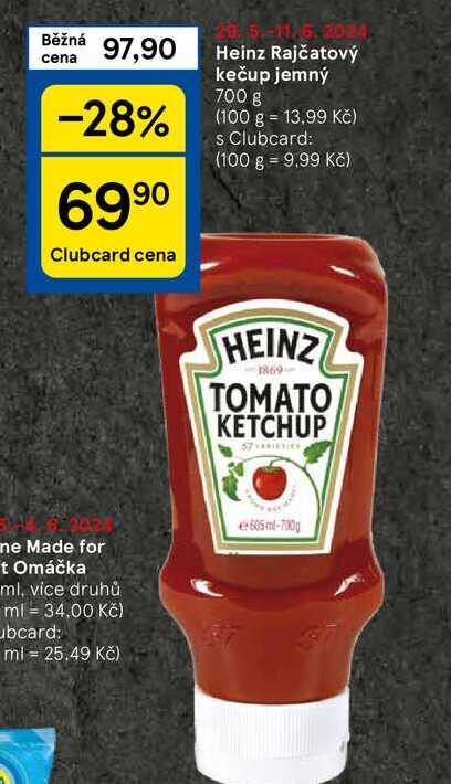 Heinz Rajčatový kečup jemný, 700 g