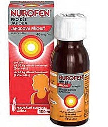 NUROFEN Pro děti Jahoda 40 mg/ml perorální suspenze 100 ml