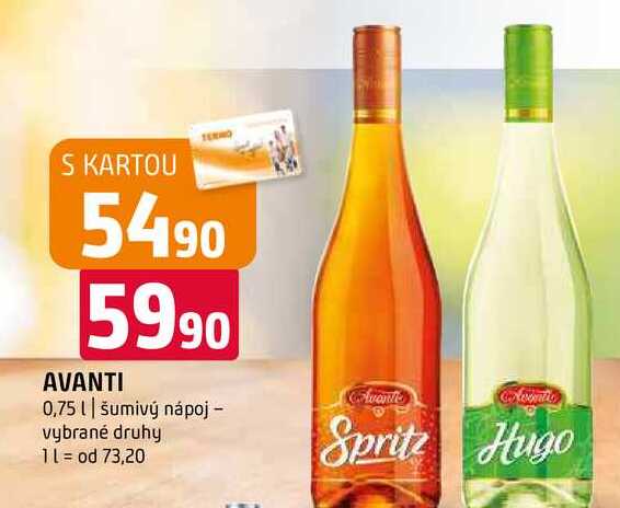 Avanti 0,75l šumivý nápoj vybrané druhy