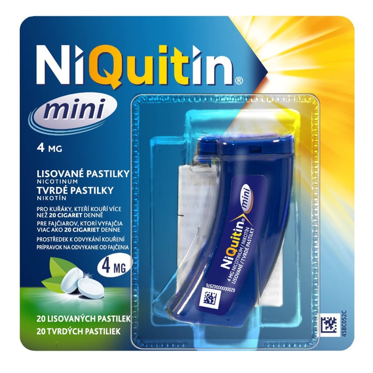 NIQUITIN MINI 4MG lisovaná pastilka 1X20