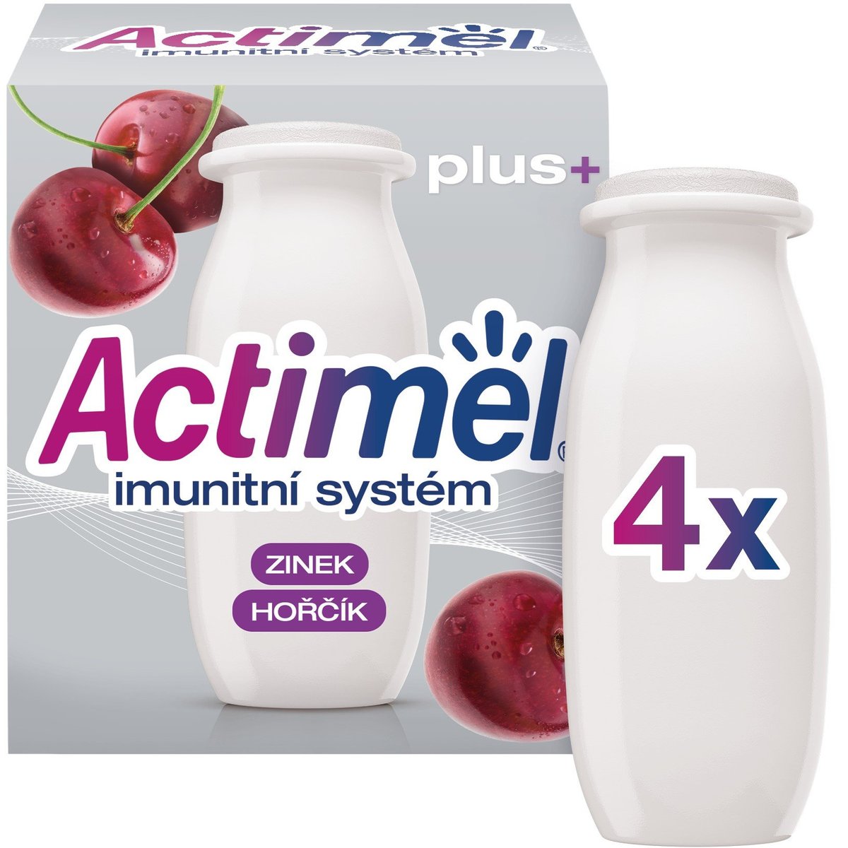 Actimel Probiotický nápoj višeň 4×100 g