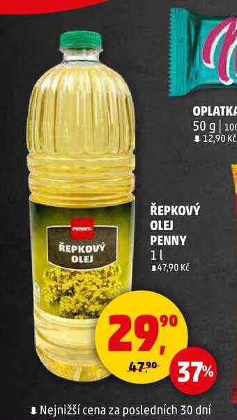 ŘEPKOVÝ OLEJ PENNY, 1 l